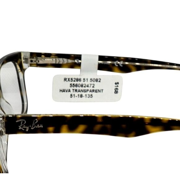 Ray-Ban RX5286 5082 Havana Transparent Eyeglass Frames 51-18-135 Unisex RX-Able - Picture 7 of 7
